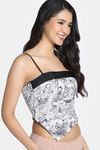 Zivame Bra Top With Inbuilt Cups - Black Print — thumbnail 3